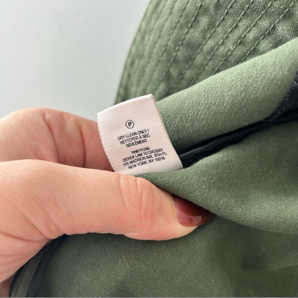 Derek Lam 10 Crosby Green Army Cropped Cargo Jacket Size 4 - Picture 9 of 12